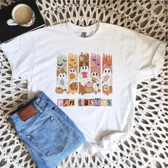 Gildan Tops - Pantasmas Ghost halloween shirt, Mexican Ghost Shirt, Conchas and Cucuys shirt
